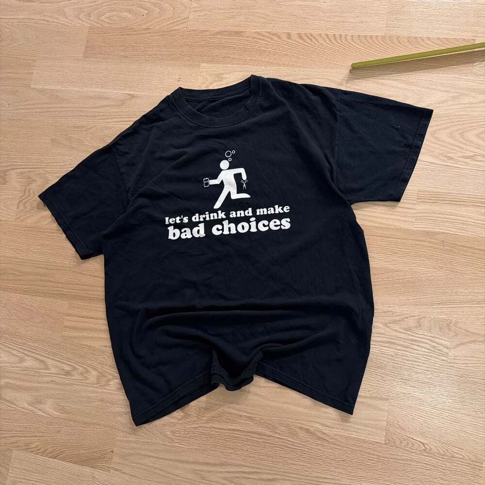 Spencer's Let's Drink and Make Bad Choices T-Shirt Black
